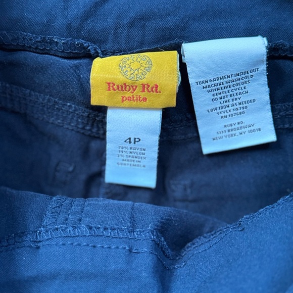 Ruby R. Petite-Navy Blue Pants - Picture 2 of 2